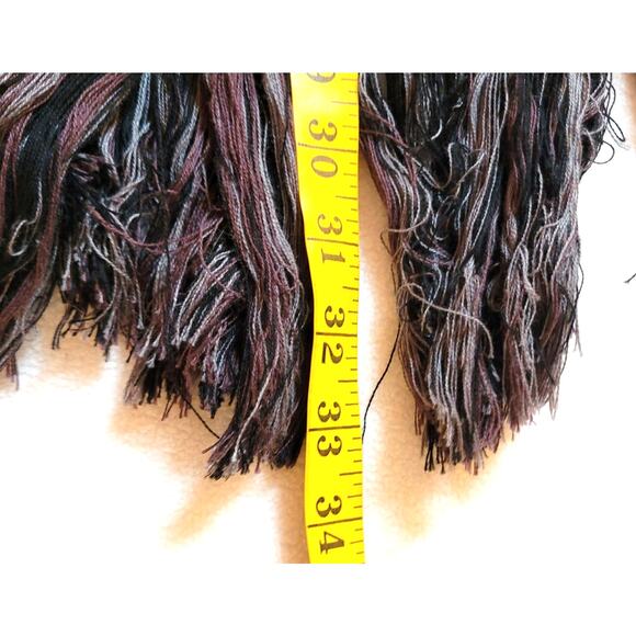 Sanctuary Womens Vest XS Sleeveless Knit Gray Fringe Long Open Shawl Collar Boho - Picture 3 of 7